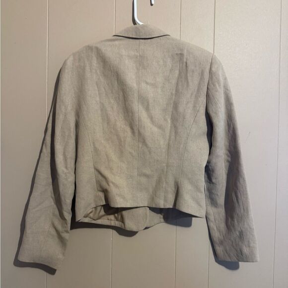 GUESS COLLECTION Women Size 10 Silk Linen Blend Blazer style Jacket Preppy - Picture 2 of 7